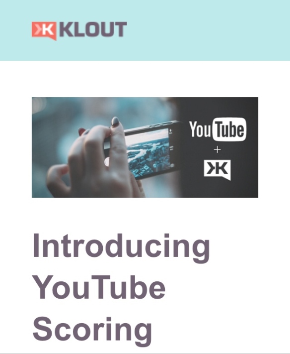 Klout + YouTube